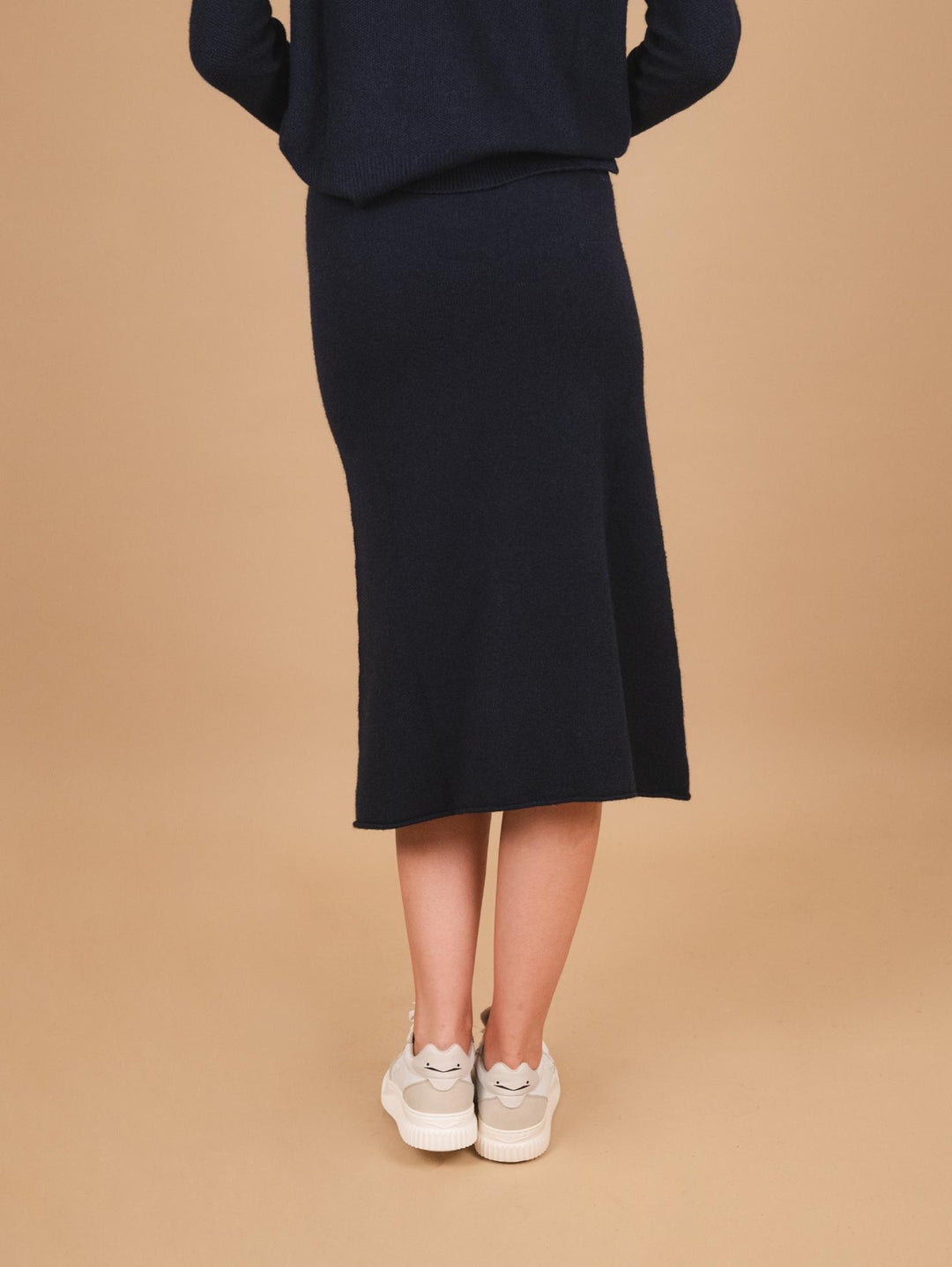 GONNA MIDI IN MAGLIA CON ELASTICO E COULISSE BLU 0270/116 0115 BIMOR 