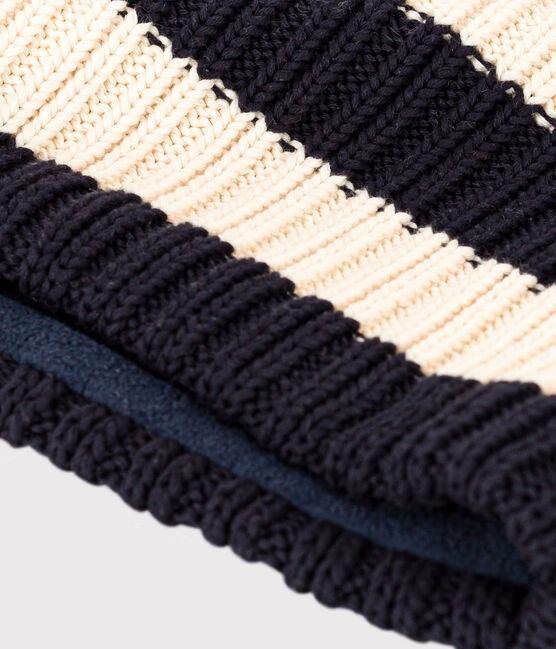 Snood lavorato a maglia con fodera in pile a righe A0B1C 03 PETIT BATEAU 