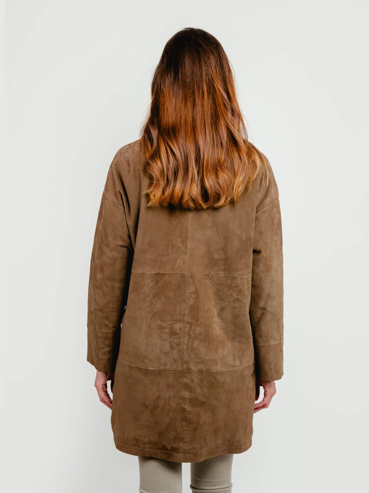 CAPPOTTO IN CAMOSCIO DUNA RENNA DUNA J33 JACK LEATHER 