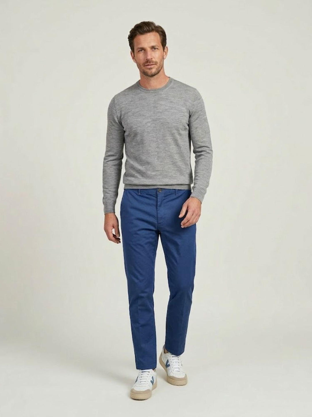 Pantalone chino in cotone bluette CO0123M 7019 ANDREA MORANDO 