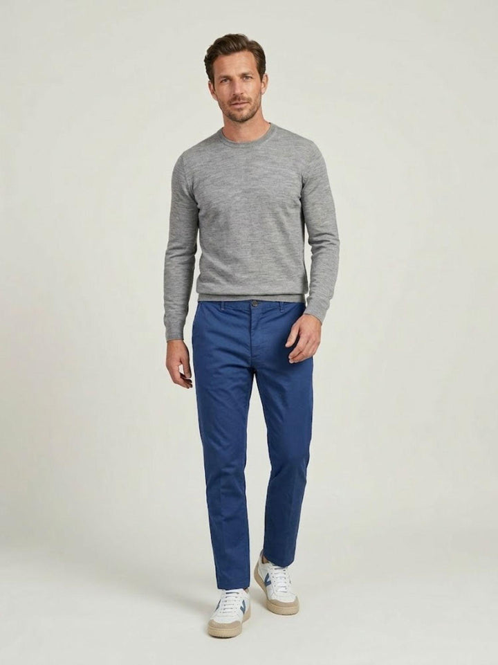 Pantalone chino in cotone bluette CO0123M 7019 ANDREA MORANDO 