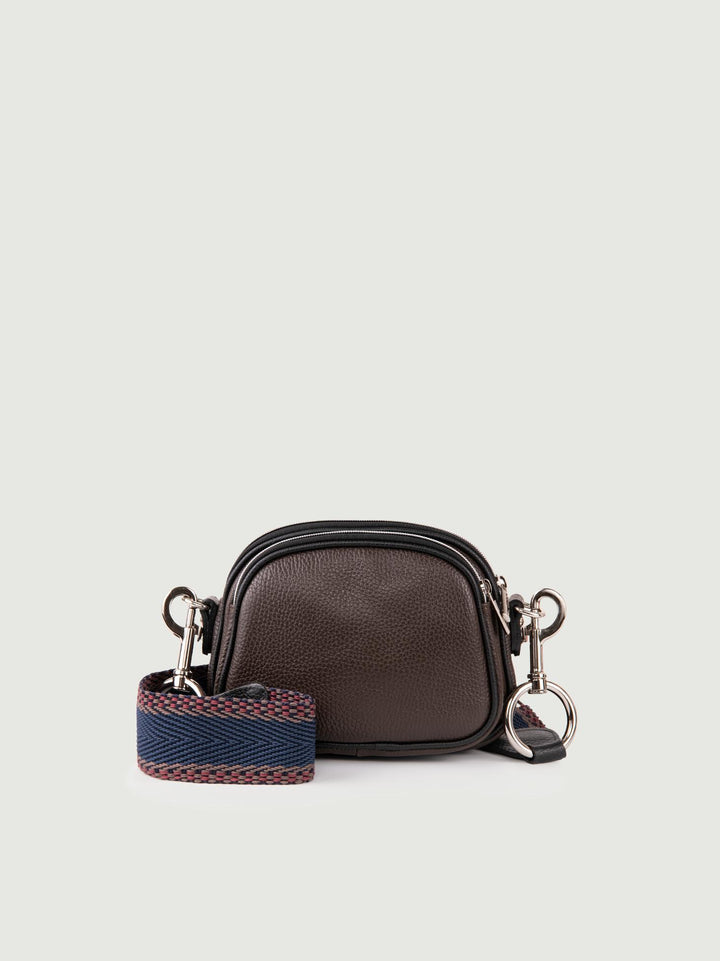 BORSA A TRACOLLA TRIS IN PELLE MORO TRIS MORO ANDREA MORANDO 