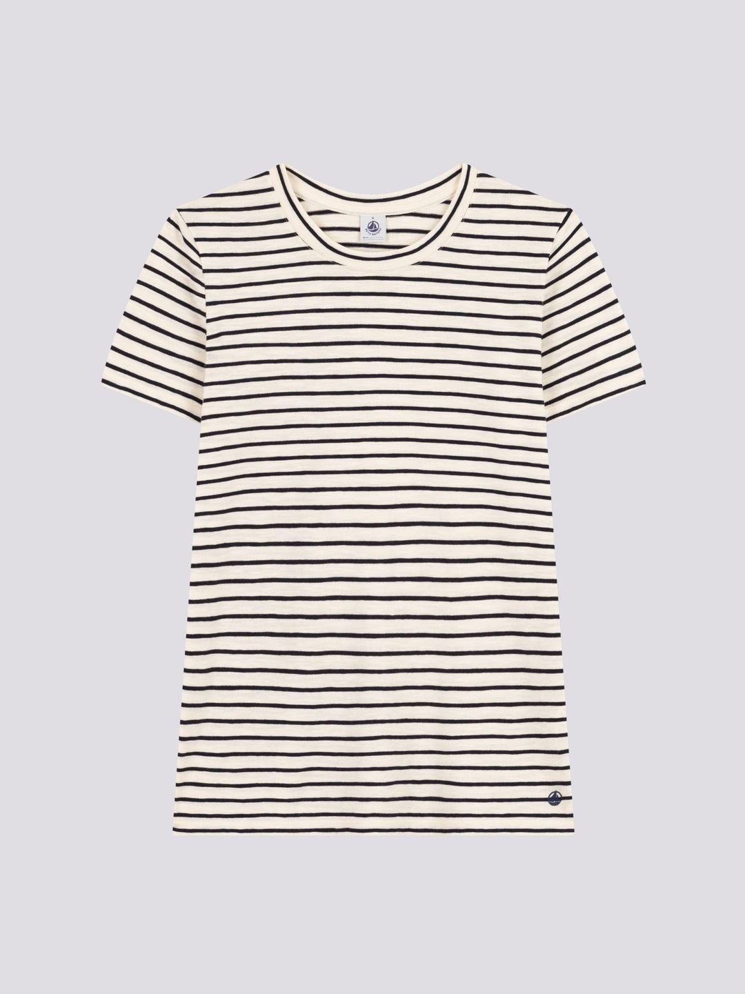 T-SHIRT REGULAR GIROCOLLO IN COTONE RIGATO DONNA A0ACW 01 PETIT BATEAU 