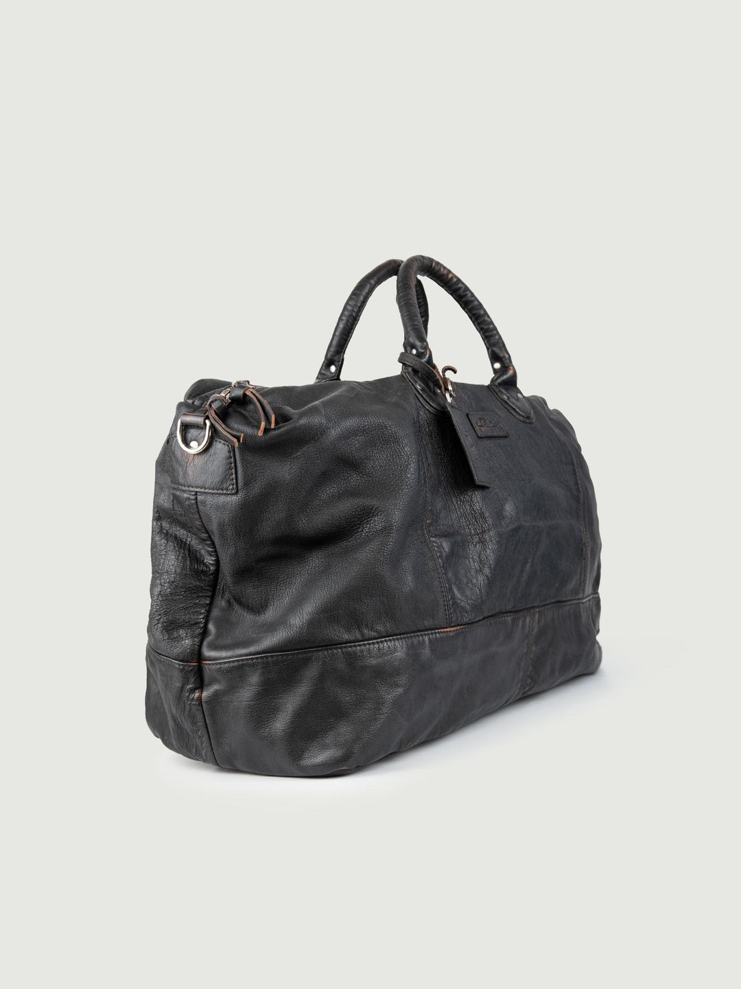 BORSA IN PELLE TESTA MORO LUCKY LUCKY 114 JACK LEATHER 