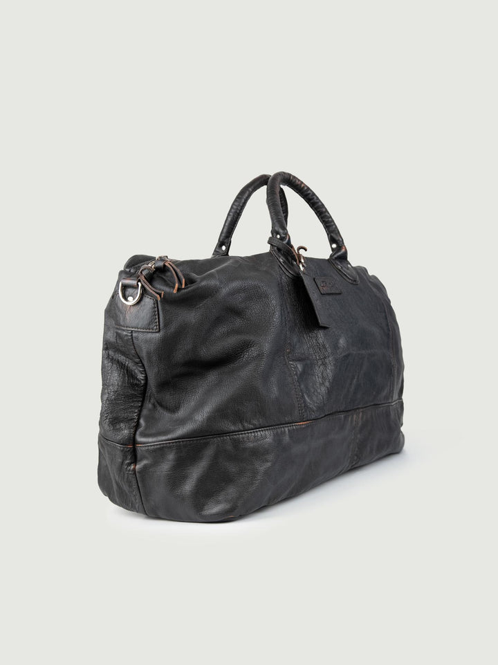 BORSA IN PELLE TESTA MORO LUCKY LUCKY 114 JACK LEATHER 