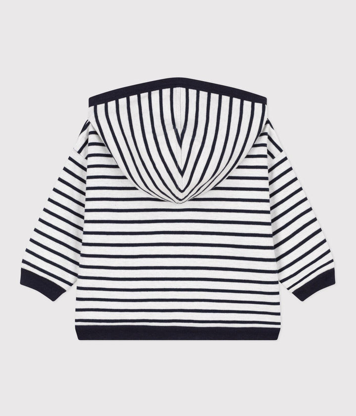 FELPA CON CAPPUCCIO IN JERSEY SPESSO PER BEBÈ A08H1 01 PETIT BATEAU 