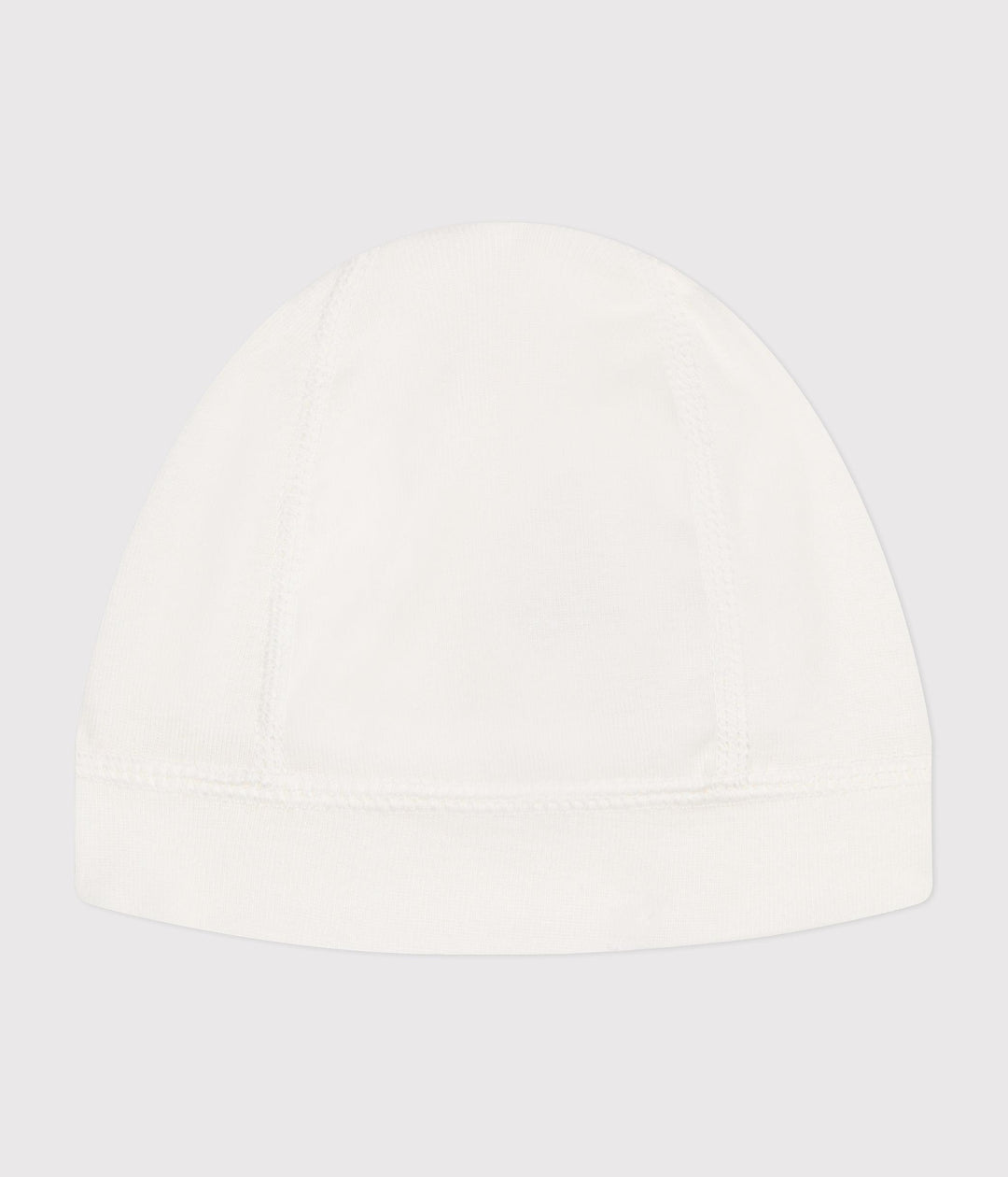 Cuffietta nascita in cotone con logo A09GG 01 PETIT BATEAU 