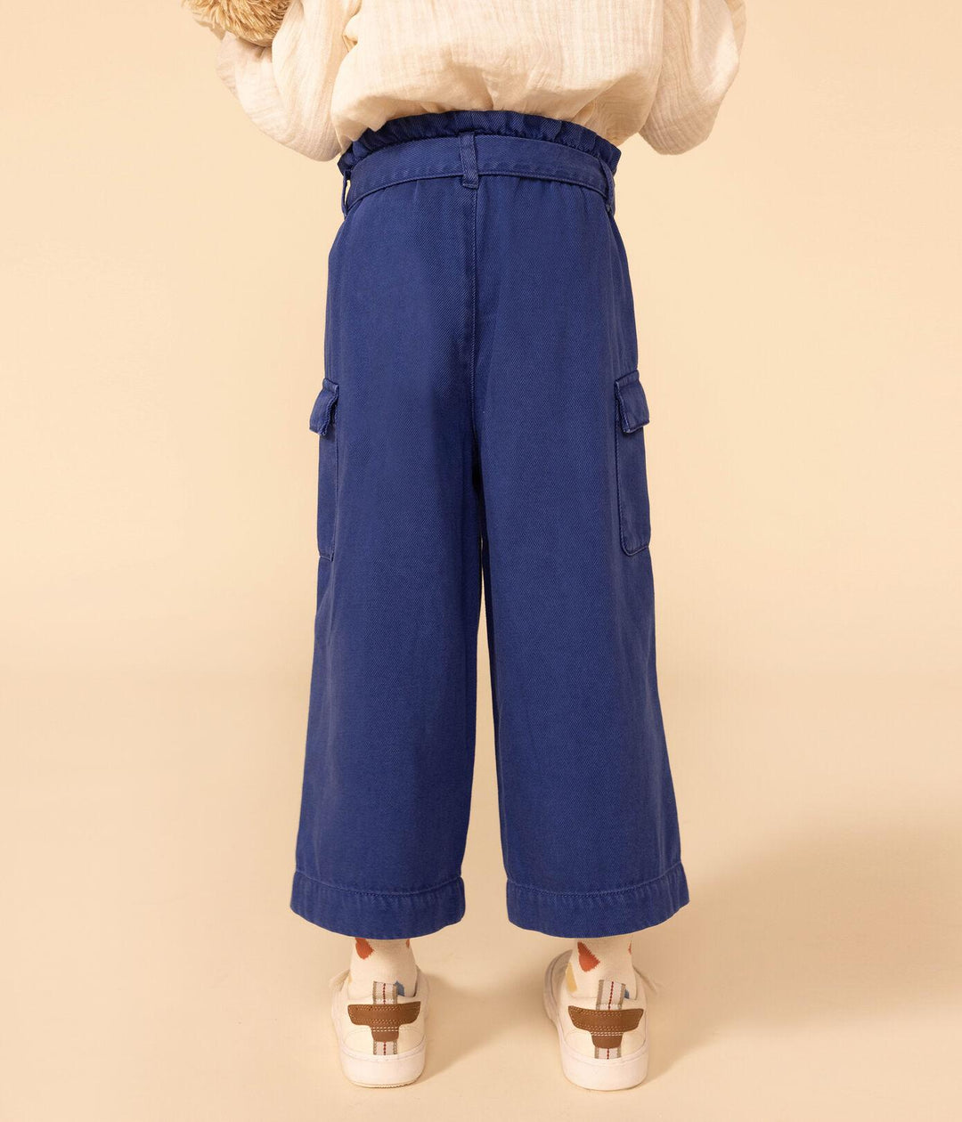 PANTALONI LARGHI IN LYOCELL BAMBINA A081X 01 PETIT BATEAU 