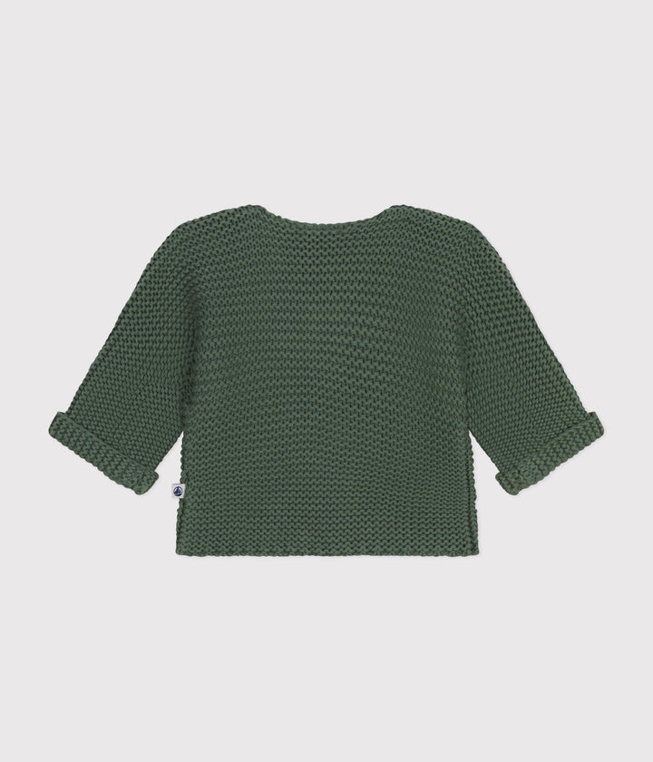 CARDIGAN IN TRICOT A PUNTO LEGACCIO PER BEBÈ A09J2 02 PETIT BATEAU 