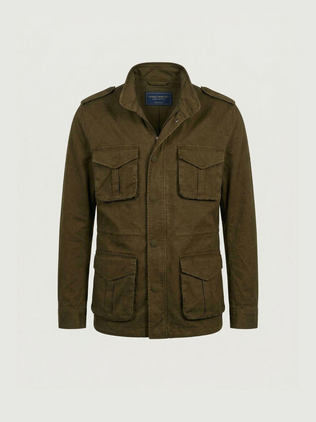 Field Jacket in cotone army green BU26S06GIPA977 301 ANDREA MORANDO 