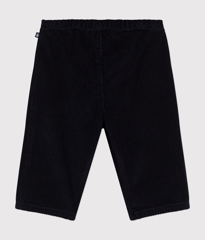 Pantaloni in velluto blu neonato A0B10 02 PETIT BATEAU 
