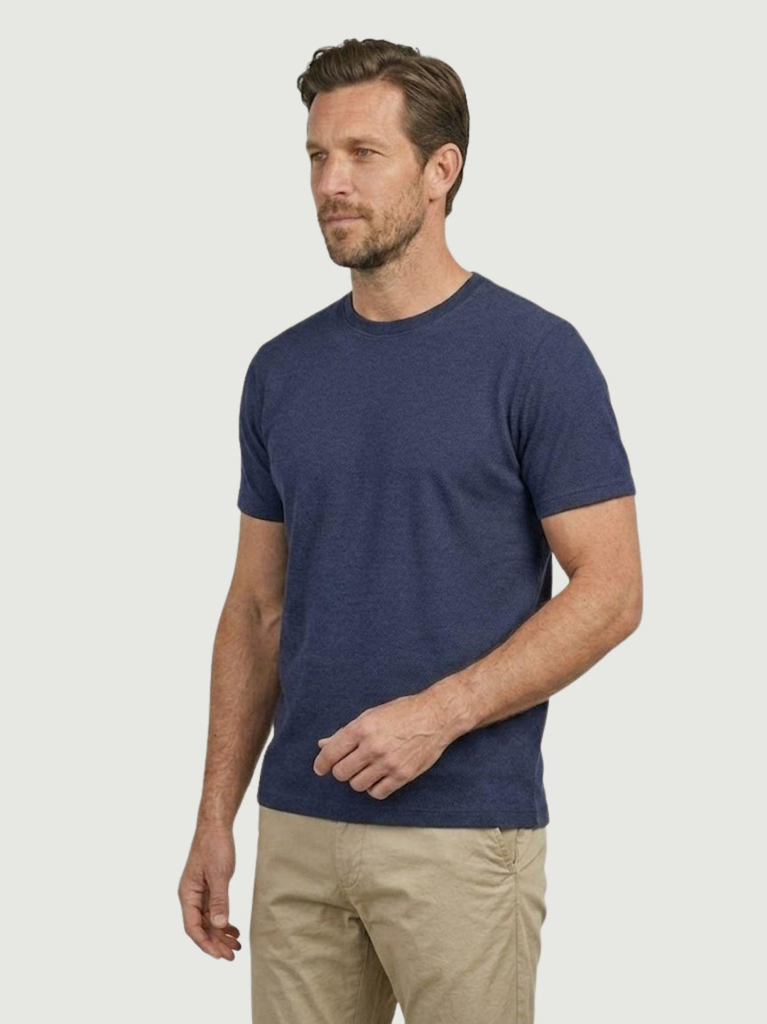 T-shirt piquet in cotone blu cobalto 5800426 208 ANDREA MORANDO 