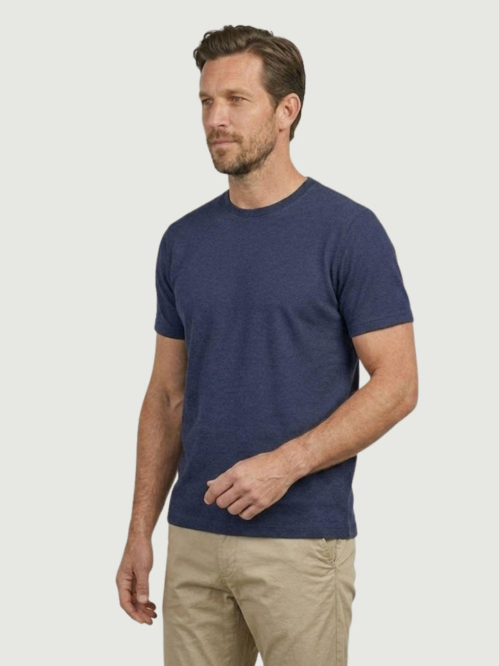 T-shirt piquet in cotone blu cobalto 5800426 208 ANDREA MORANDO 