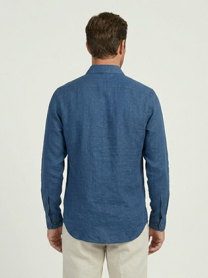 Camicia in lino bluette BU26S18CALINENPD 202 ANDREA MORANDO 