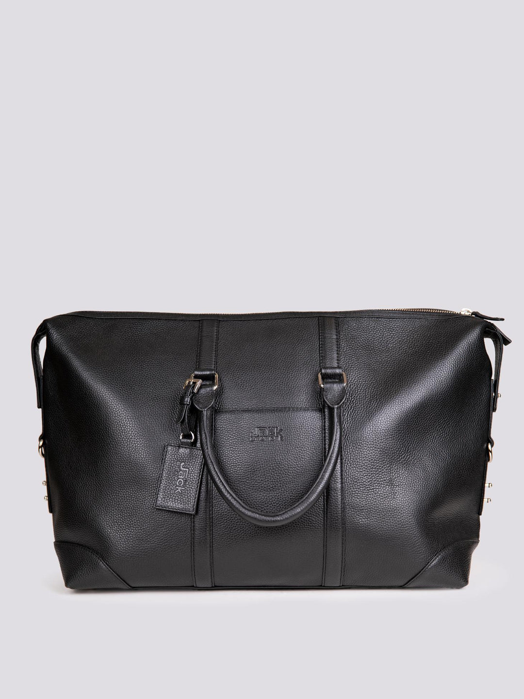 BORSONE DA VIAGGIO IN PELLE MARTELLATA NERA ATLAS ATLA 20 JACK LEATHER 