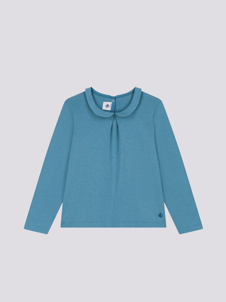BLUSA IN COTONE BAMBINA A085L 01 PETIT BATEAU 