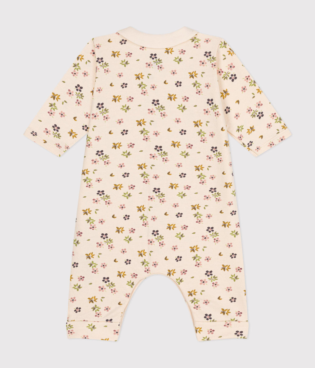 Tutina con stampa floreale lunga in tessuto felpato A0BKA 01 PETIT BATEAU 
