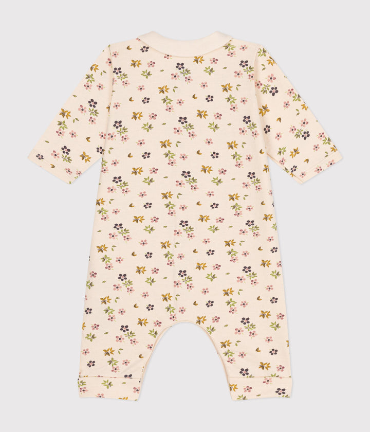 Tutina con stampa floreale lunga in tessuto felpato A0BKA 01 PETIT BATEAU 