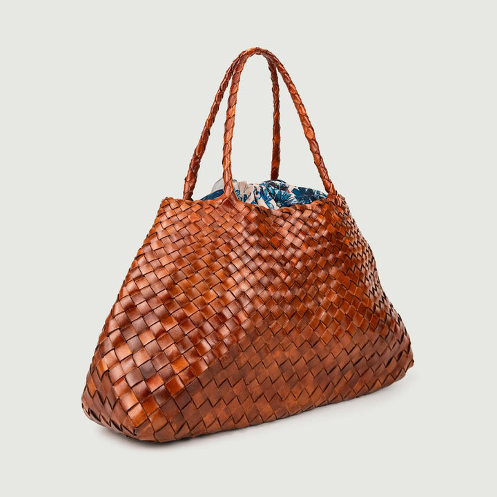 BORSA SHOPPER IN PELLE INTRECCIATA CUOIO FAVIGNANA 05 JACK LEATHER 