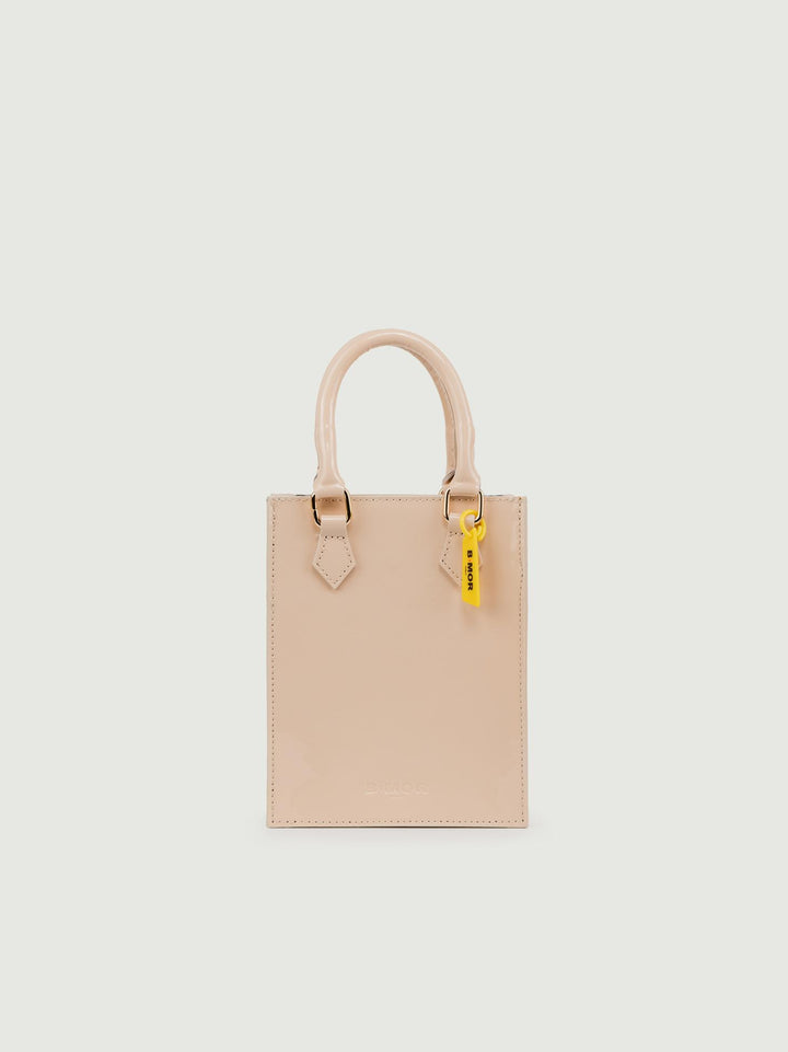 BORSA BABY IN PELLE VERNICE BEIGE