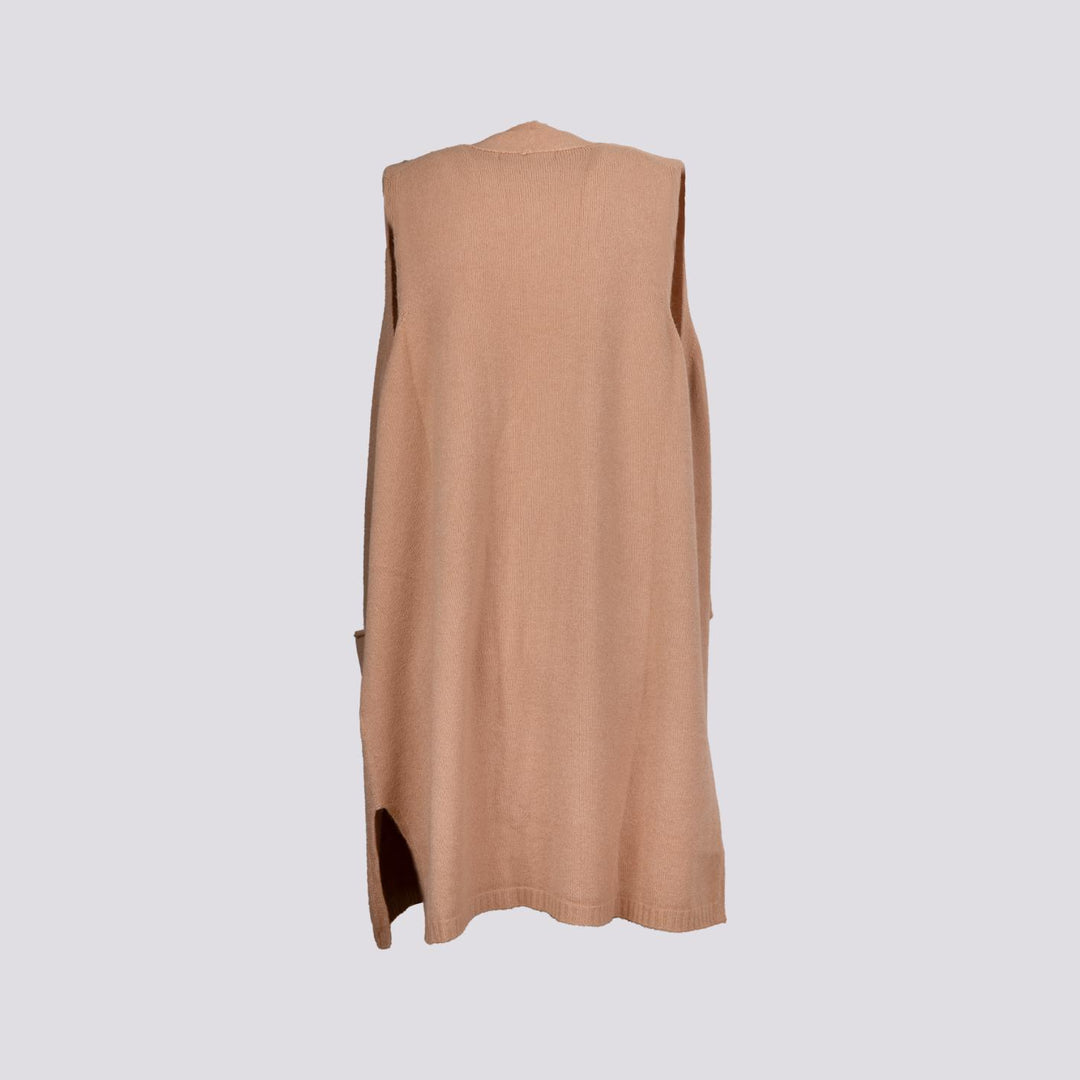 GILET LUNGO IN MAGLIA BEIGE 0370/281 0234 BIMOR 