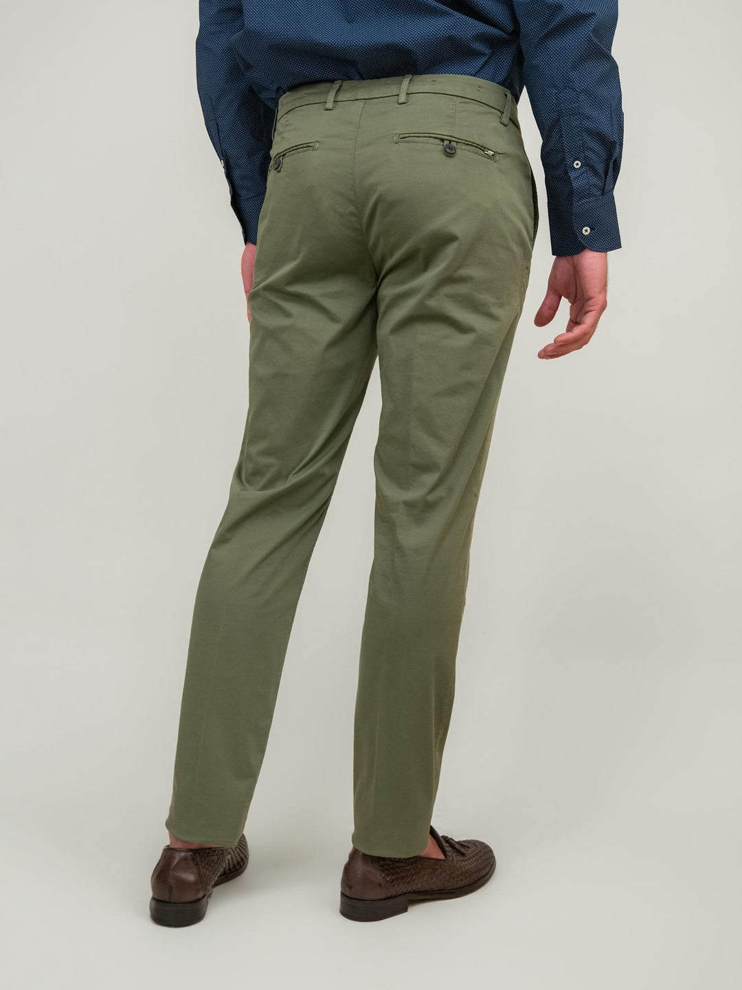 PANTALONE IN COTONE VERDE T83/STR 634 NOLAB 