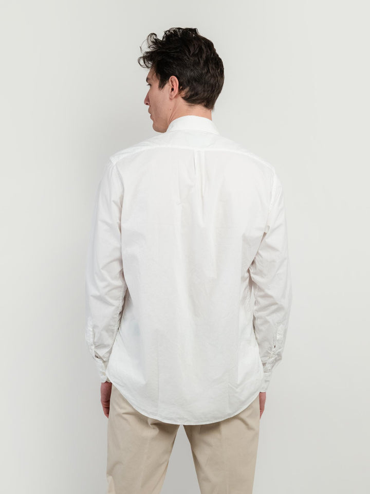 CAMICIA IN MUSSOLA DI COTONE BOTTON DOWN BIANCA