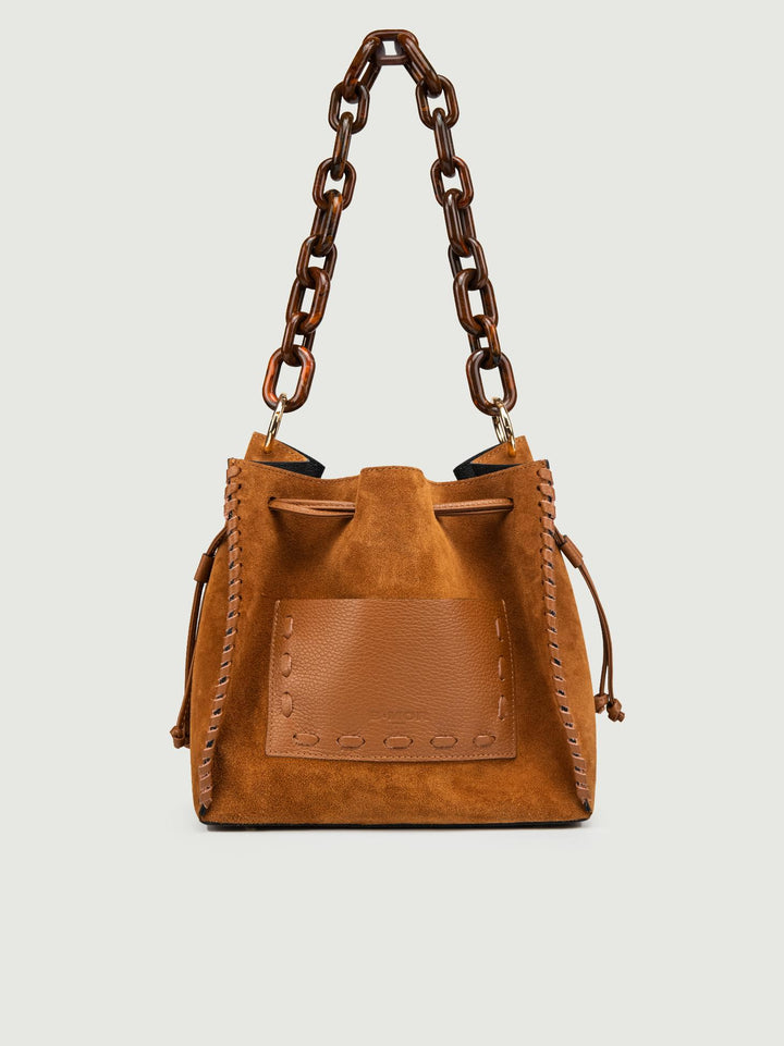 BORSA POCAHONTAS IN CAMOSCIO CUOIO POCAHONTAS CUOIO BIMOR 