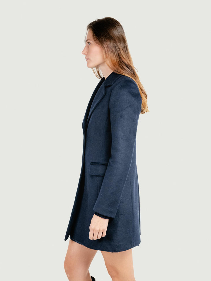 CAPPOTTO MONOPETTO BLU NAVY 99463QUI BLU ANDREA MORANDO 