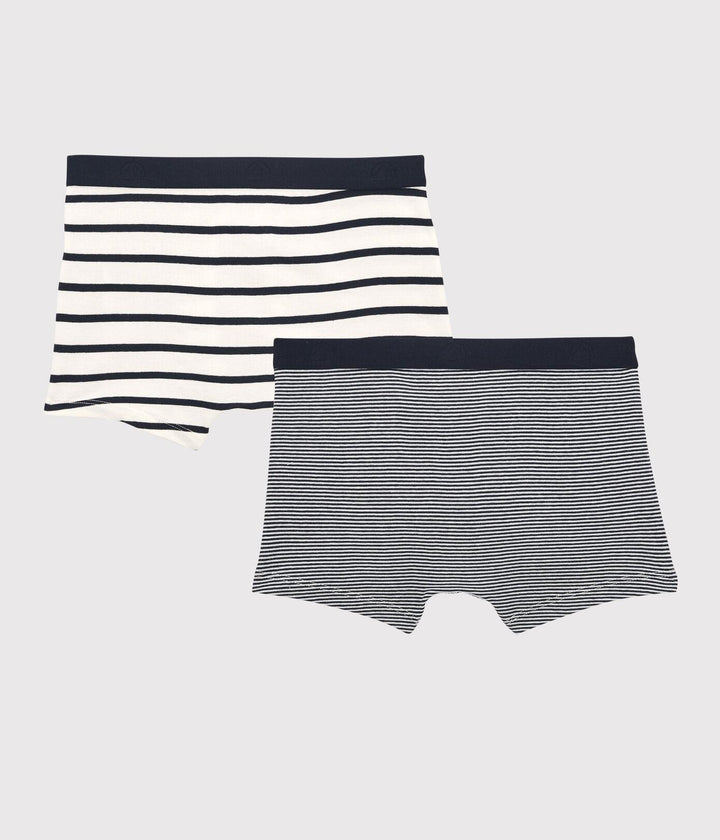 CONFEZIONE DI 2 BOXER A RIGHE RAGAZZO A01DF 00 PETIT BATEAU 