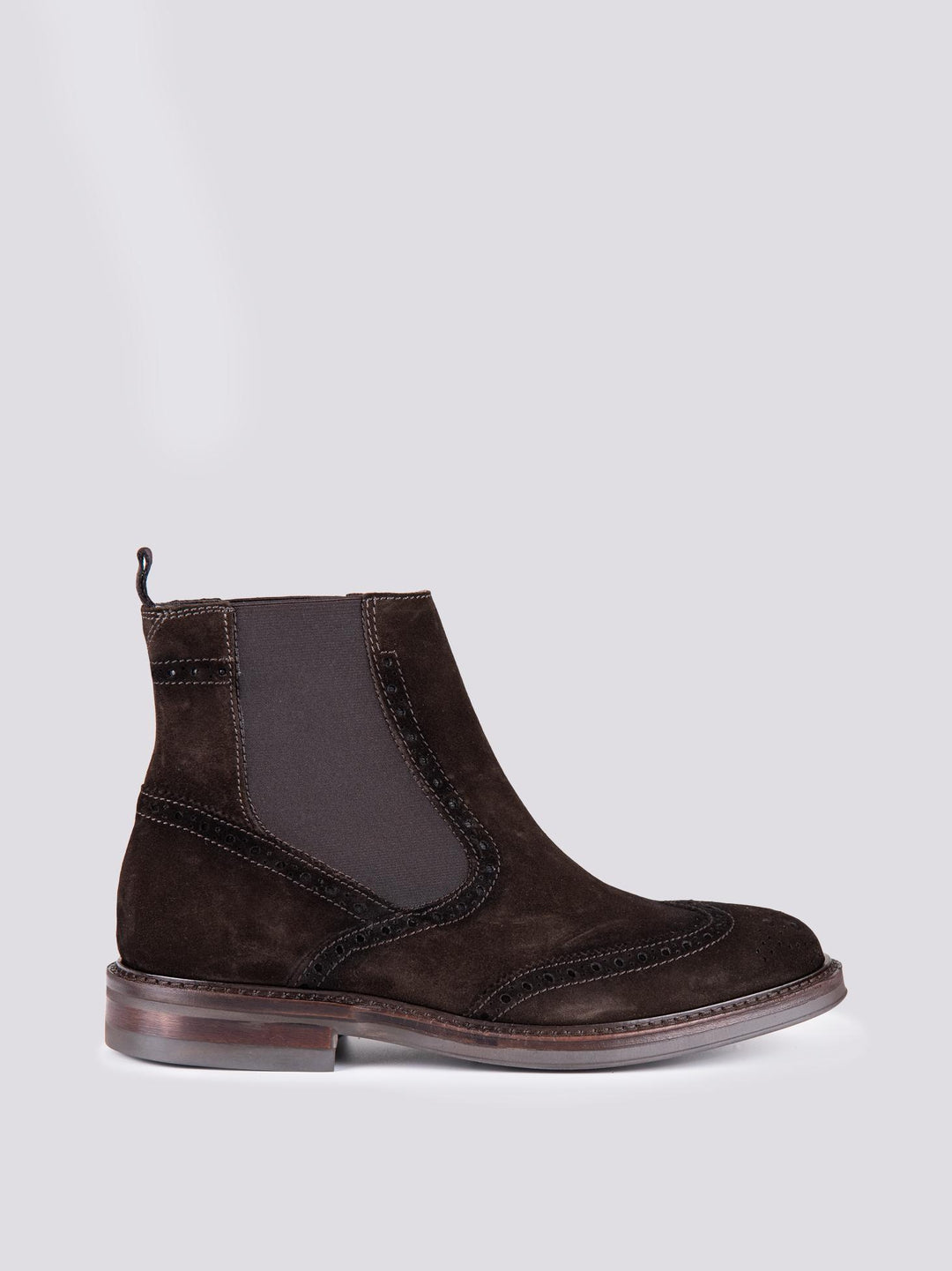 POLACCHINO CON CODA DI RONDINE IN CAMOSCIO MARRONE 171423 CONGO ANDREA MORANDO 