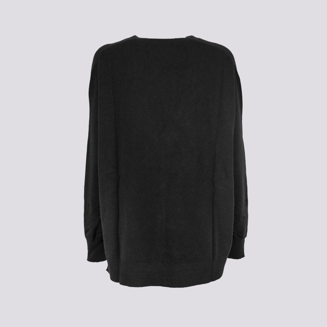CARDIGAN OVER CON BOTTONI IN MADREPERLA NERO 0220/31 010 BIMOR 