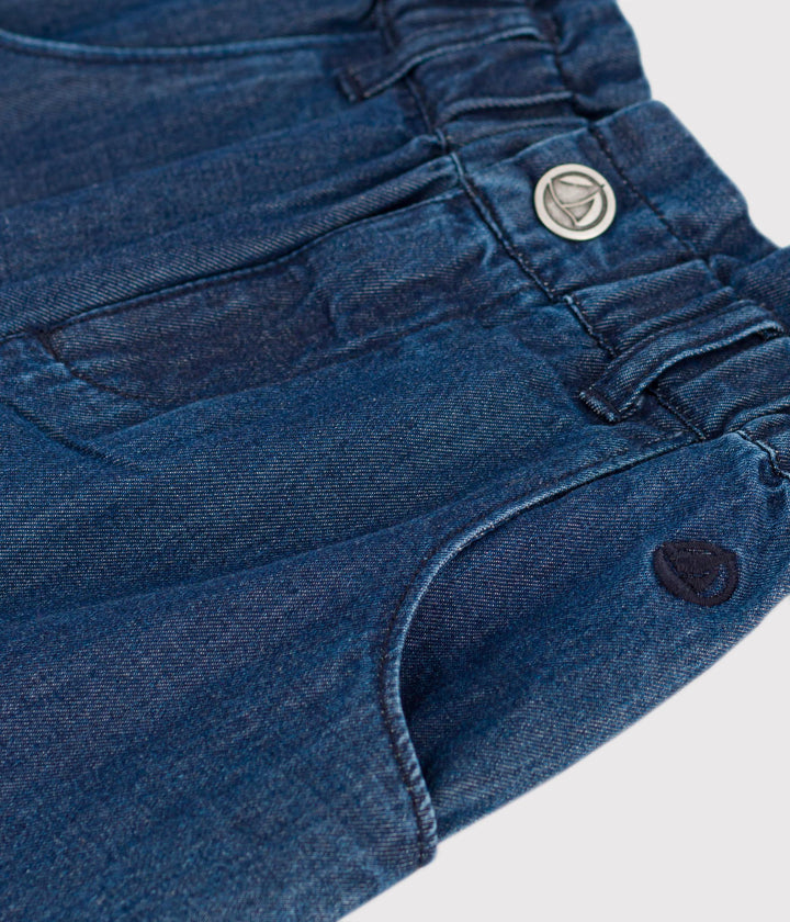 PANTALONI DRITTI IN DENIM LEGGERO BAMBINA A09ND 01 PETIT BATEAU 