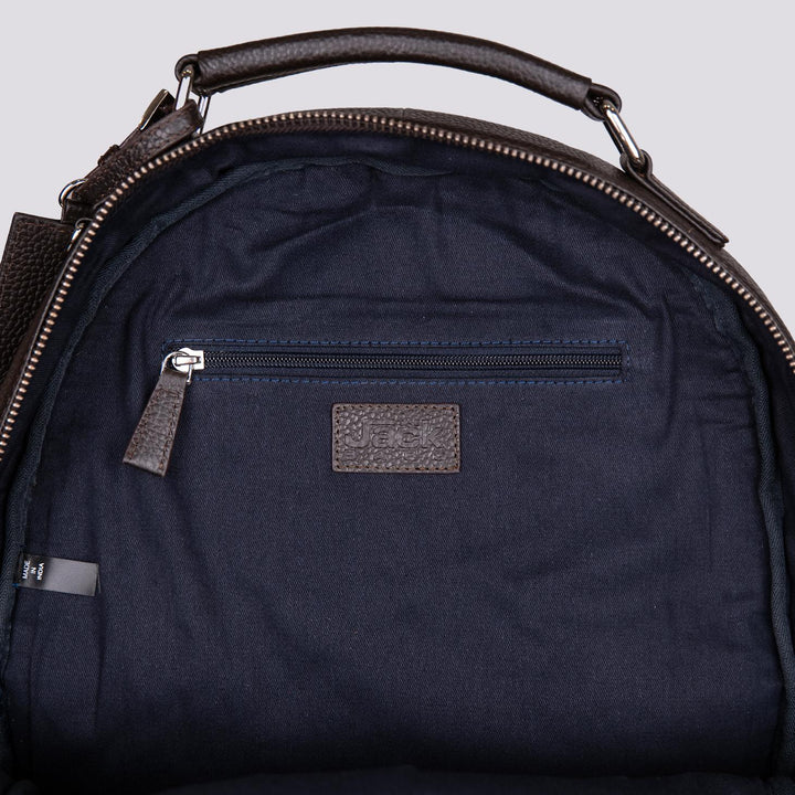 ZAINO IN PELLE MARTELLATA MARRONE TRAVELER TRA 06 JACK LEATHER 