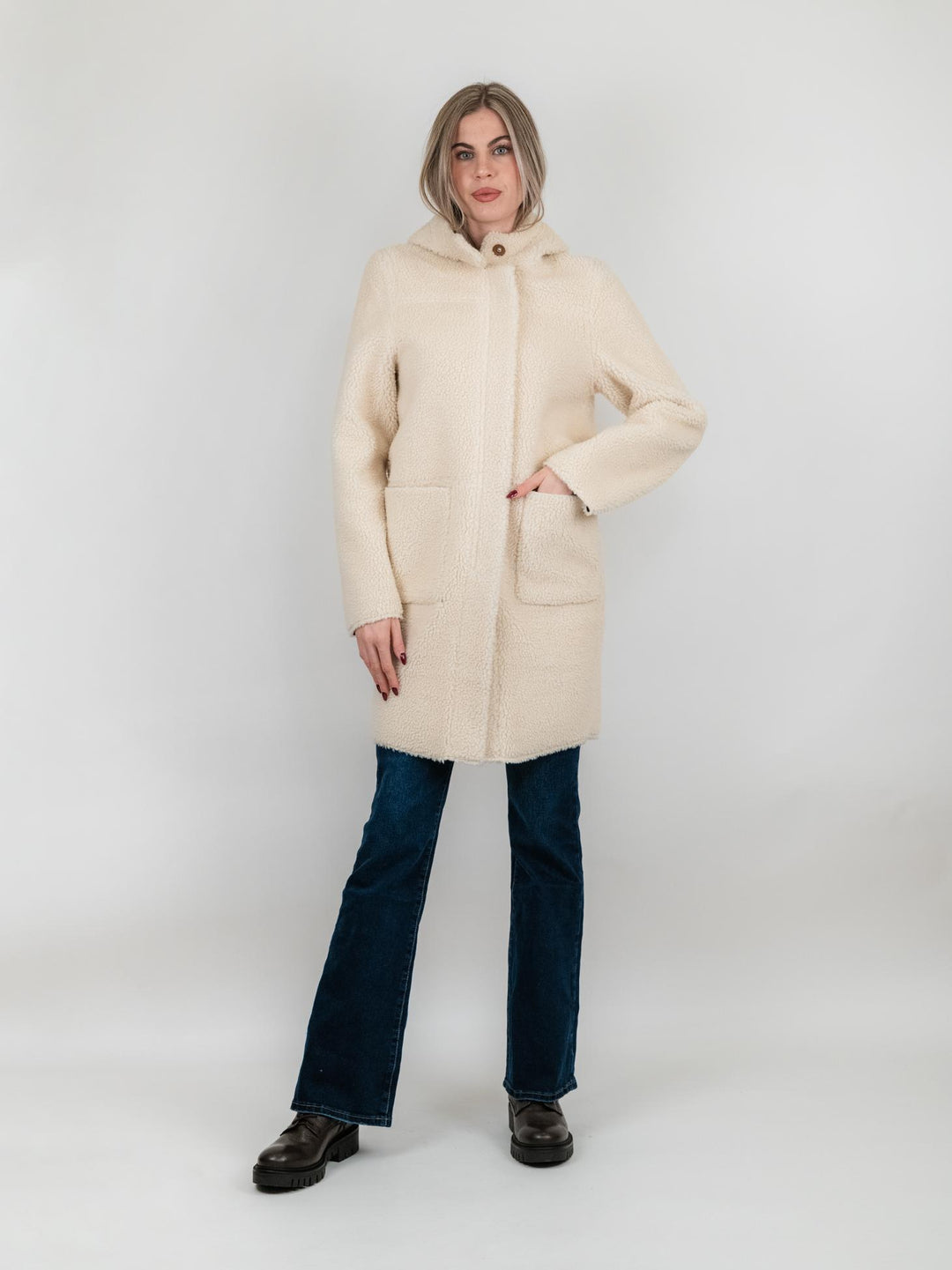 ECOMONTONE CON ZIP REVERSIBILE CARAMELLO E PANNA B365MONT 06 ANDREA MORANDO 