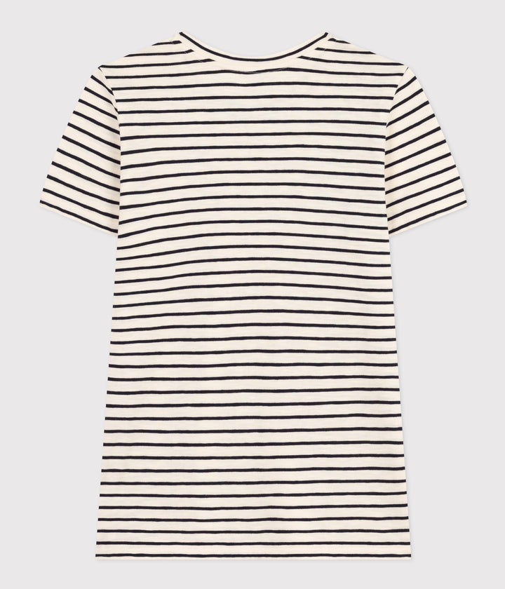 T-SHIRT REGULAR GIROCOLLO IN COTONE RIGATO DONNA A0ACW 01 PETIT BATEAU 