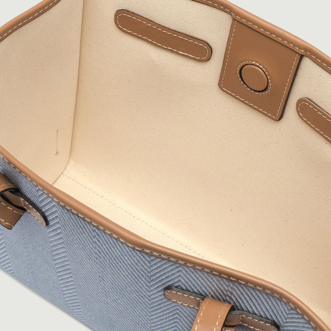 BORSA MARCELLA IN TESSUTO SPIGATO COLOR JEANS BS 6849/24PE WNDCHEV 1394 GIANNI CHIARINI 