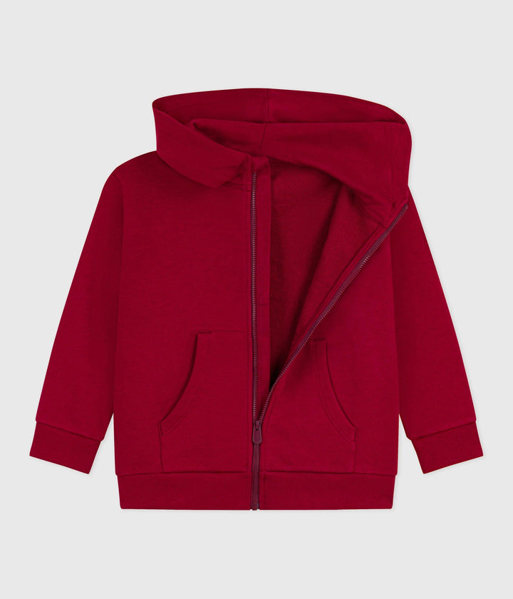 FelPa con cerniera in cotone tinta unita A0E8C 03 PETIT BATEAU 