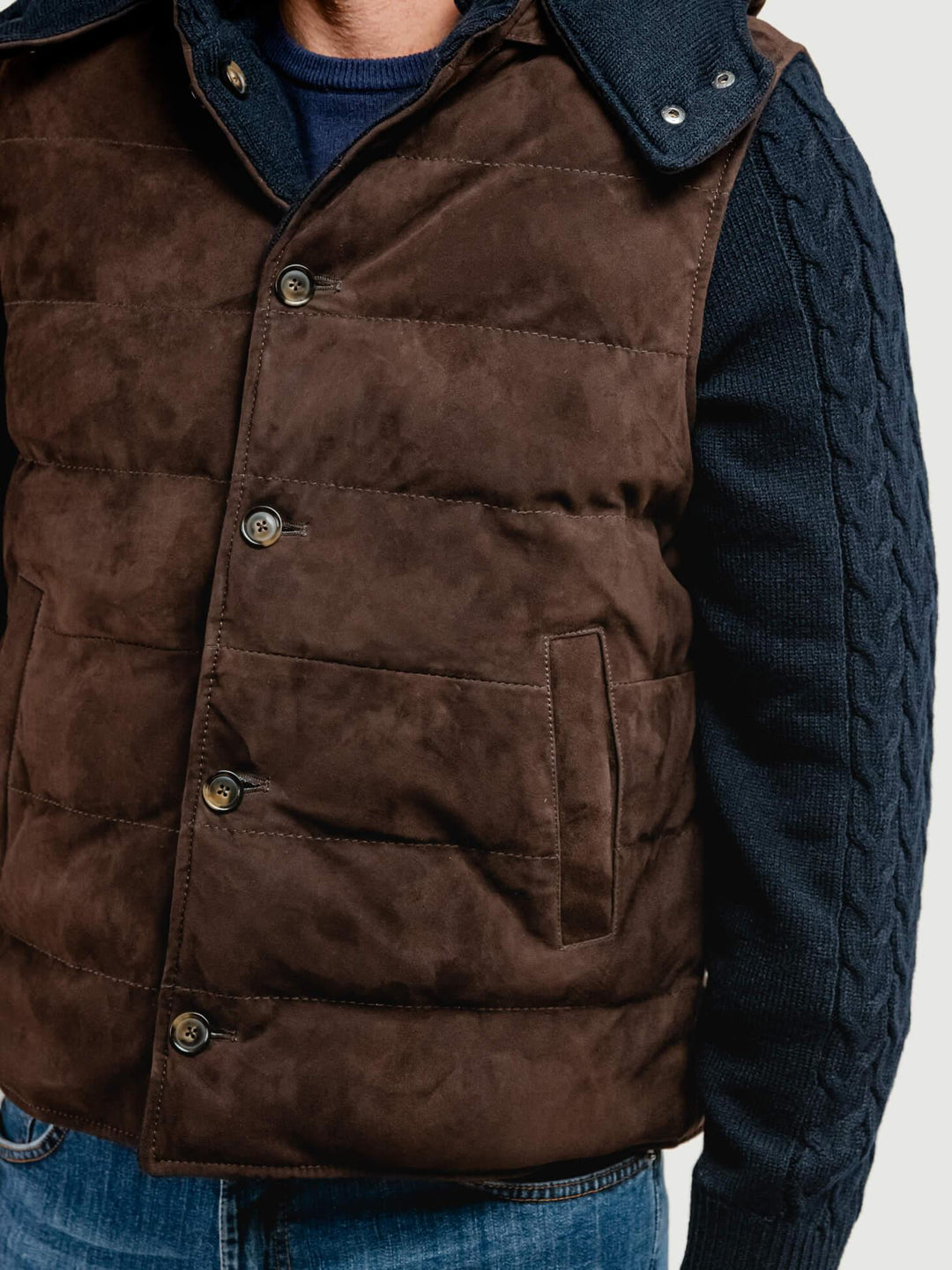 GIUBBOTTO REVERSIBILE BRAD KNIT IN CAMOSCIO E MAGLIA BRAD KINT 309 JACK LEATHER 