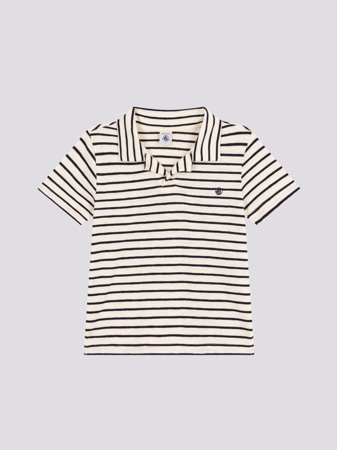 POLO A MANICHE CORTE IN COTONE A RIGHE A09W7 01 PETIT BATEAU 