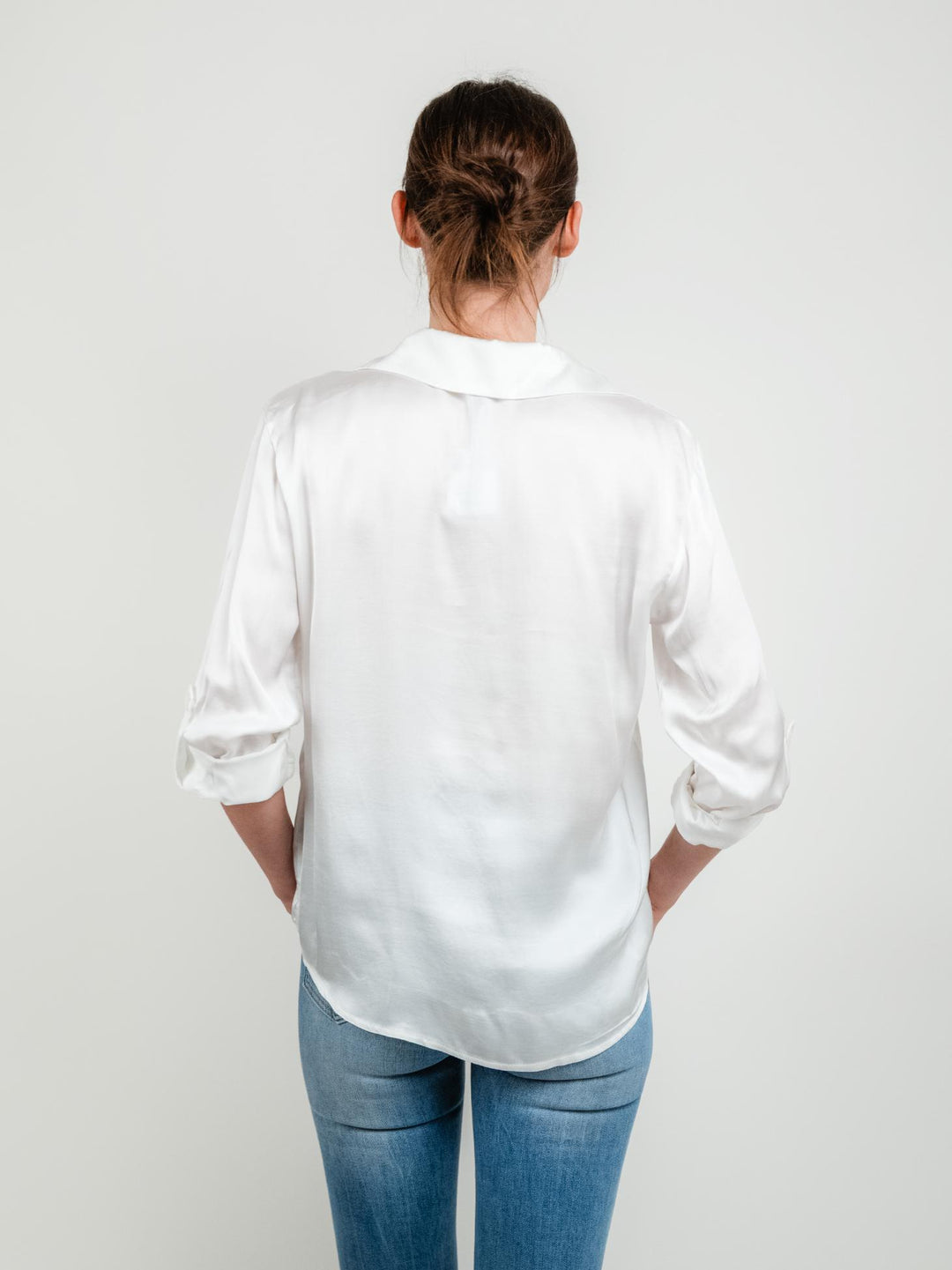 Camicia in raso biancA