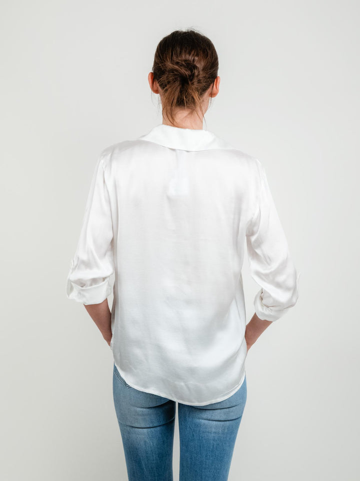 Camicia in raso biancA