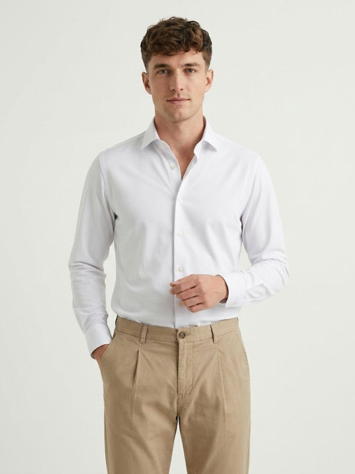 Camicia in tessuto performance bianca PERFORMANCE BIANCO ANDREA MORANDO 