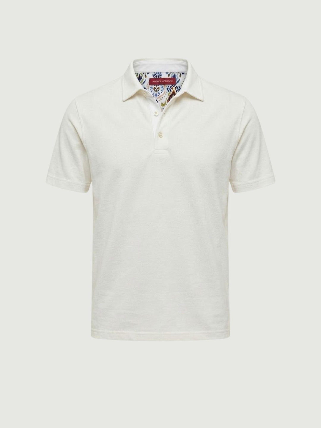 Polo in cotone piquet bianca BU26S07POPIQUETCOGMT 101 ANDREA MORANDO 