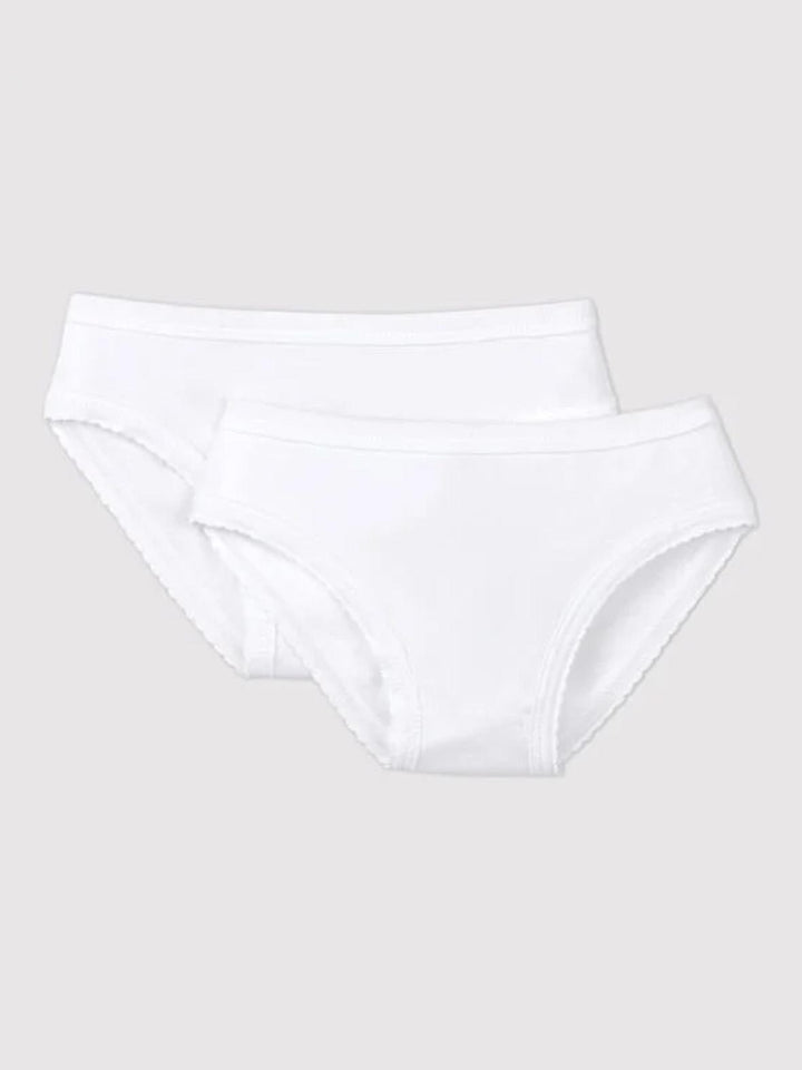 Confezione Da 2 Slip Bianchi Bambina A01FX 00 PETIT BATEAU 