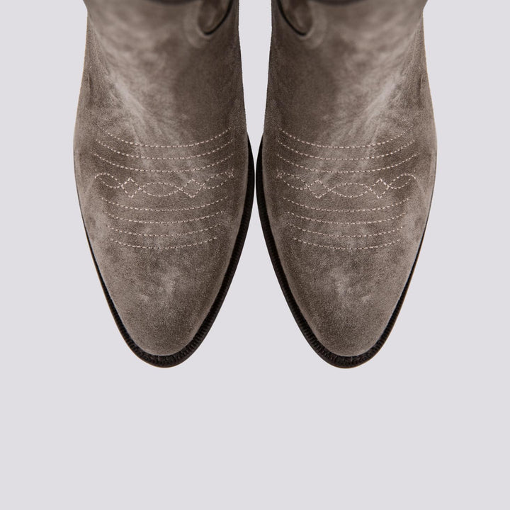 STIVALETTO TEXANO IN CAMOSCIO GRIGIO 2235 SILK TAIGA ALPE 