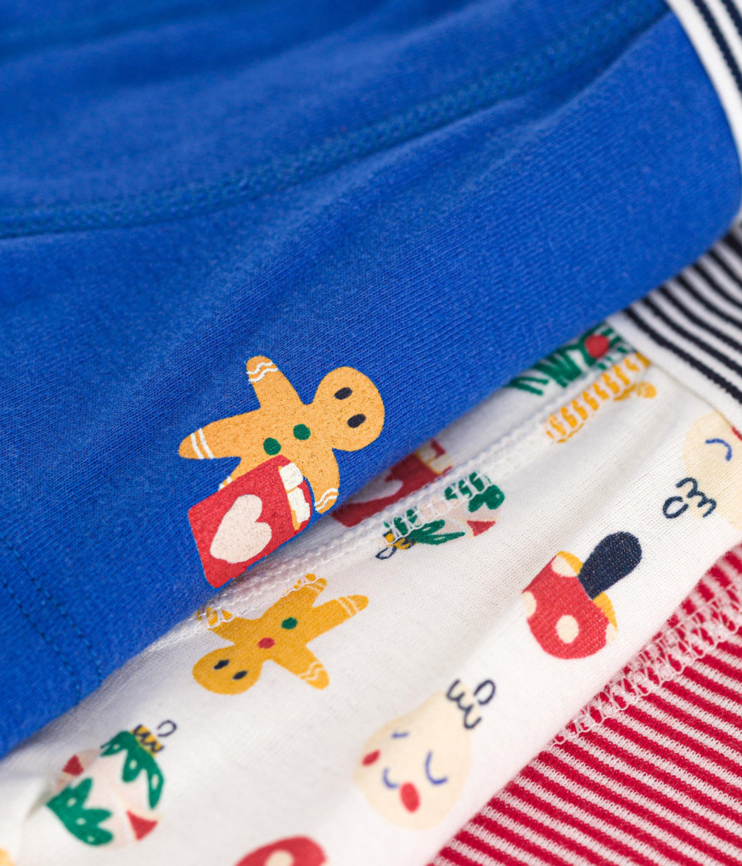 Set di 3 boxer di Natale in cotone A0BQQ 00 PETIT BATEAU 