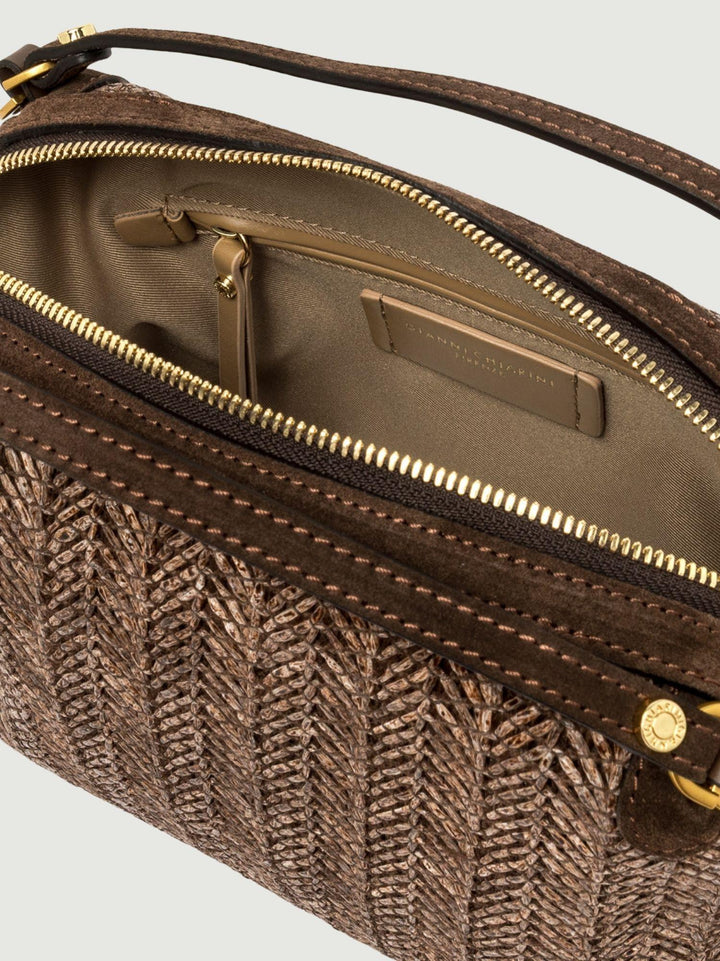Borsa Alifa in paglia choco BS 8788/COMM PGLSPG 13840 GIANNI CHIARINI 