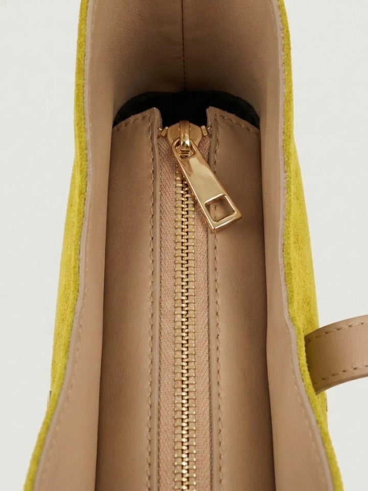 Borsa a spalla Elly in pelle scamosciata lime ELLY LIME BIMOR 