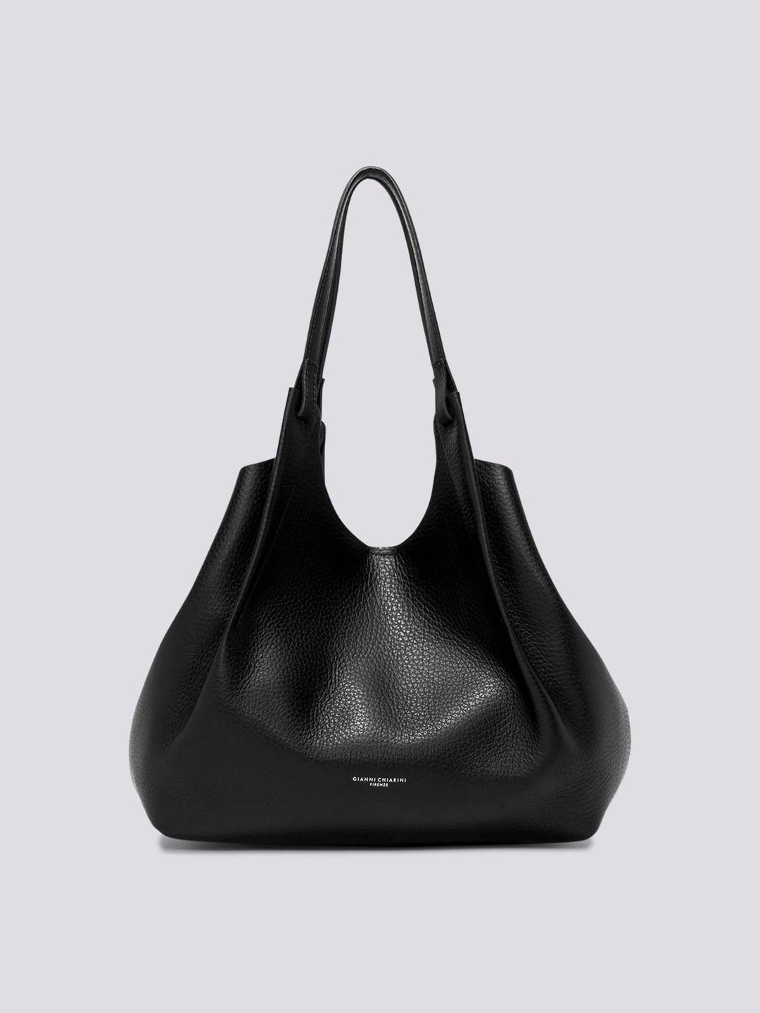 Borsa a spalla Dua in pelle martellata nera BS 9720/23AI RNGDBL 12565 GIANNI CHIARINI 
